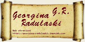 Georgina Radulaški vizit kartica